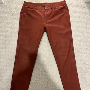 Lululemon Maroon ABC Slim-Fit Pant 32" Warpstreme Men's 34" Waist